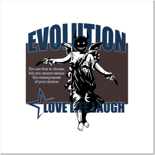 EVOLUTION-love life laugh Posters and Art